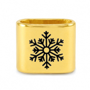 Correderas met&aacute;lica DQ copo de nieve Mix & Match Dorado (sin n&iacute;quel)