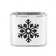 Correderas met&aacute;lica DQ copo de nieve Mix & Match Plata vieja (sin n&iacute;quel)