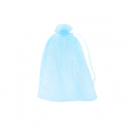 Bolso de organza 7x9cm Azul turqueza