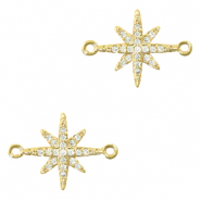 Entrepiezas zirconia estrella Dorado