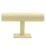 Expositor de joyer&iacute;a en lino para pulseras Marr&oacute;n