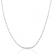 Cadenas Acero Inox eslab&oacute;n Plateado