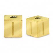 Abalorios Acero Inox letra I Dorado