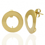 Pendientes Acero Inox 18mm con anilla Dorado