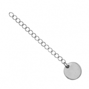 Fornituras Acero inox extenci&oacute;n de cadena moneda 10mm Plateado