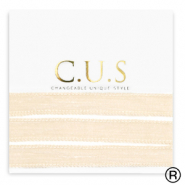C.U.S&reg; cinta de joyer&iacute;a Beige melocot&oacute;n brillante