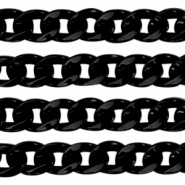 Cadena acr&iacute;lico 19mm Negro