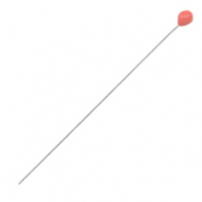 Fornituras met&aacute;licas DQ bastones cabeza bola 52mm Plata vieja-rojo coral (sin n&iacute;quel)