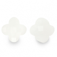 Abalorios faceteados Fashion tr&eacute;bol Blanco