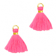 Borlas 1cm Dorado-rosa neón