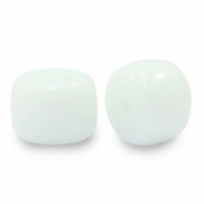 Abalorios de cristal rondeles 8 mm Blanco