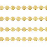 Fornituras Acero Inox cadena jasseron moneda Dorado