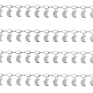 Fornituras Acero Inox cadena jasseron luna Plateado