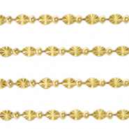 Fornituras Acero Inox cadena jasseron &oacute;valo Dorado