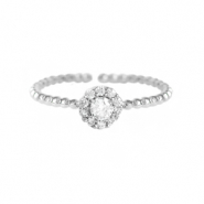 Anillos Must-have esmalte Cristal-plateado