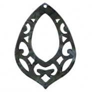 Colgantes de resina barroc gota Negro