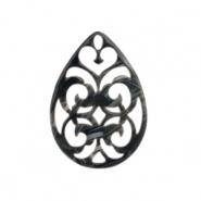 Colgantes de resina barroc gota Azul jeans