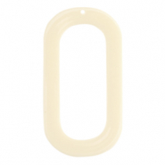 Colgantes de resina ovalado largo Blancuzco