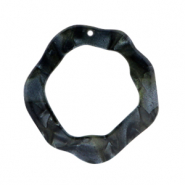 Colgantes de resina asim&eacute;trico Negro