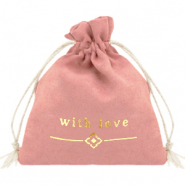 Bolso de joyer&iacute;a "with love" Rosa vintage-dorado