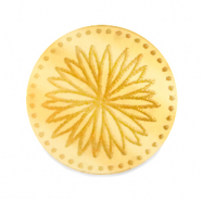 Cabuch&oacute;n Plexx 20mm Flor de nacimiento Septiembre-Aster Dorado