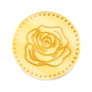 Cabuch&oacute;n Plexx 20mm Flor de nacimiento Junio-Rosa Dorado