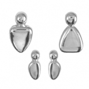 Colgantes metálicos DQ familia Plata vieja (sin níquel)