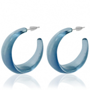 Pendientes Trendy criolla Azul jeans