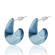 Pendientes Trendy criolla Azul jeans