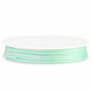 Hilo macram&eacute; trenzado 1mm Verde menta met&aacute;lico