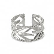 Appr&ecirc;ts en m&eacute;tal DQ anillo hoja Plata vieja (sin n&iacute;quel)