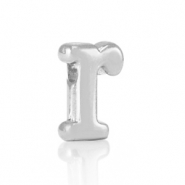 Abalorios letras metálicos DQ R Plata vieja (sin níquel)