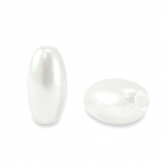 Imitaci&oacute;n de perlas de agua dulce grano de arroz Blanco