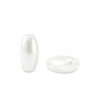 Imitaci&oacute;n de perlas de agua dulce grano de arroz Blanco