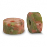 Piedras naturales Cuarzo disco 6x3mm Marrón tan