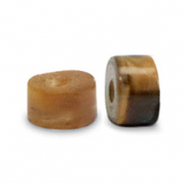 Piedras naturales Ojo de tigre disco 4x2mm Marrón topacio