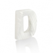 Colgantes conchas especial letra D Blanco (color natural)