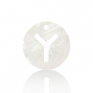 Colgantes conchas especial letra Y Blanco (color natural)