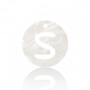 Colgantes conchas especial letra S Blanco (color natural)