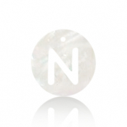 Colgantes conchas especial letra N Blanco (color natural)