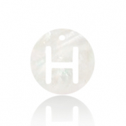 Colgantes conchas especial letra H Blanco (color natural)