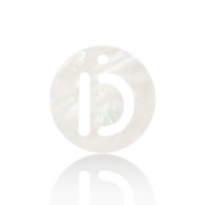 Colgantes conchas especial letra D Blanco (color natural)