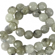 Piedras naturales Labradorita 6mm faceteados Gris Cliffside