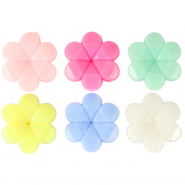 Abalorios letras acr&iacute;licas flor Multicolor pastel