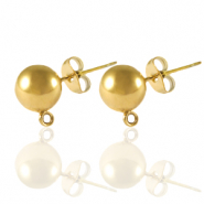 Pendientes Acero Inox con anilla 8mm Dorado