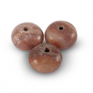 Piedras naturales Caliza y Mármol rondeles 5x8mm Rojo cereza