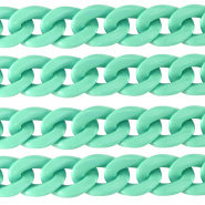 Cadena acrílico 29mm brillante Verde turquesa