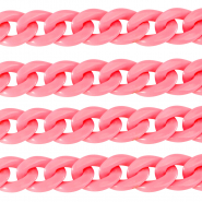 Cadena acrílico 22mm brillante Rosa hot