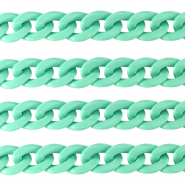 Cadena acrílico 18mm brillante Verde turquesa