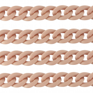 Cadena acrílico 18mm mate Rosa vintage